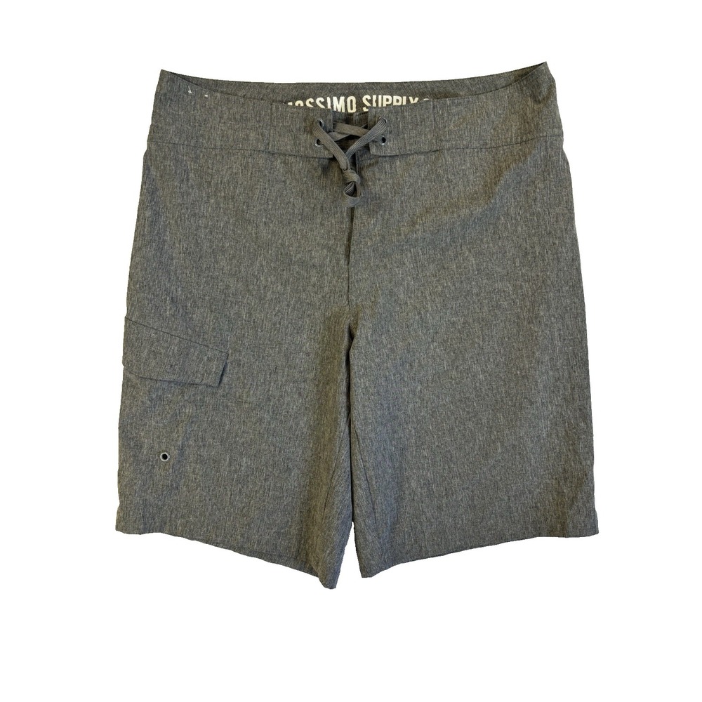 Mossimo Men's 34 Gray Board Shorts Swim Trunks‎ Resort Vacation Beach Surf